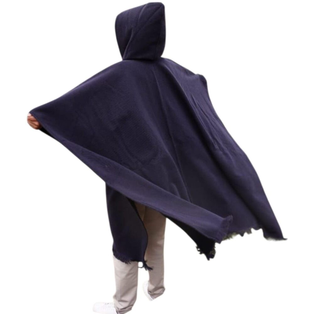 4647 Premium Alpaca Poncho – Handmade Hooded Cape For Men And Women